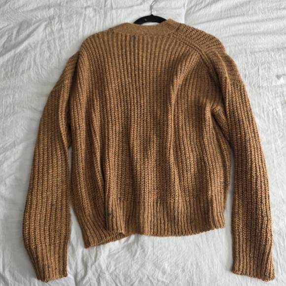 Mod Ref NWOT Brown Chunky Knit Cardigan Sweater L - Picture 5 of 6